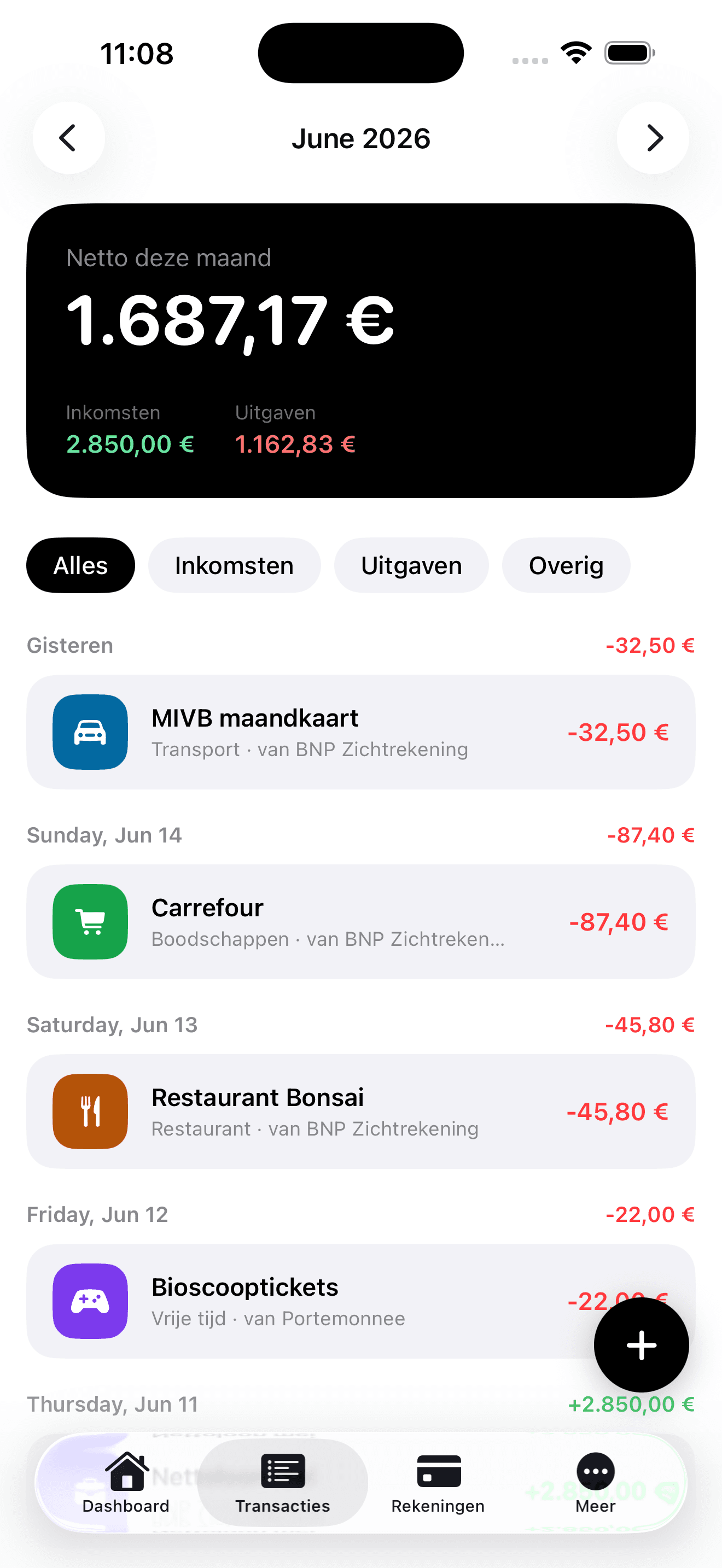 GeldInzicht scherm 1