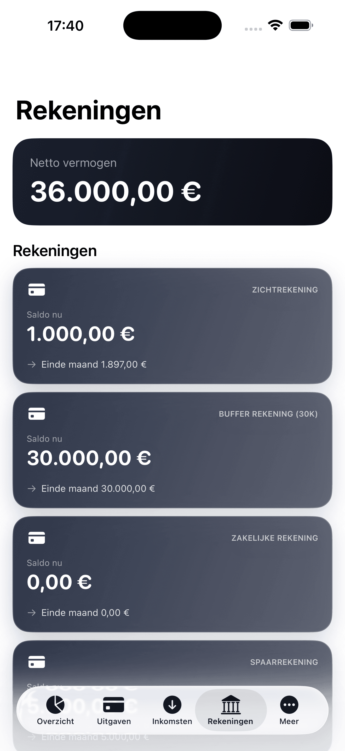 GeldInzicht scherm 5