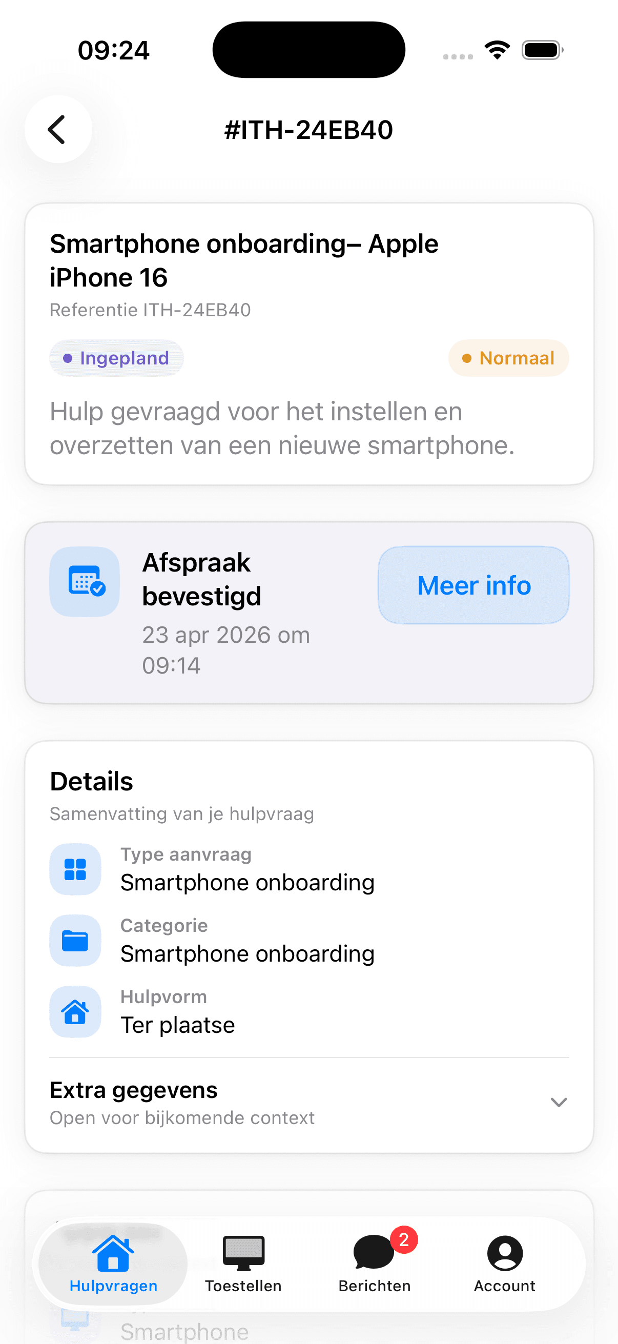 Mijn IT Hulp scherm 1