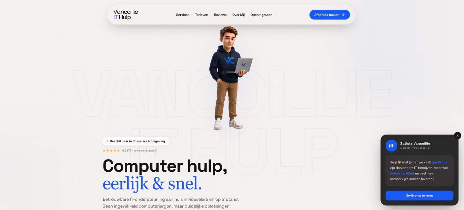 Digitale werkomgeving van Vancoillie IT Hulp